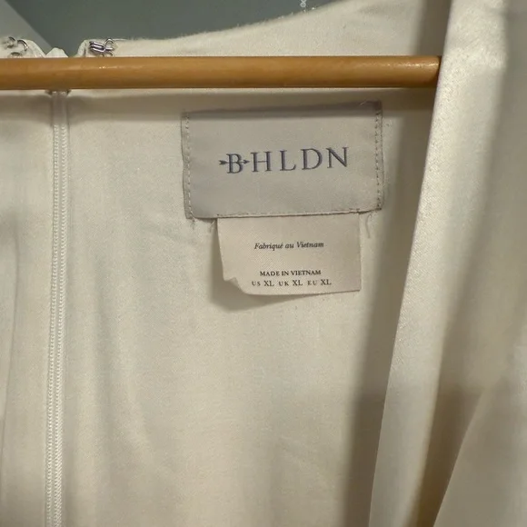 BHLDN Cream Long Sleeve Knot Dress - Picture 5 of 8